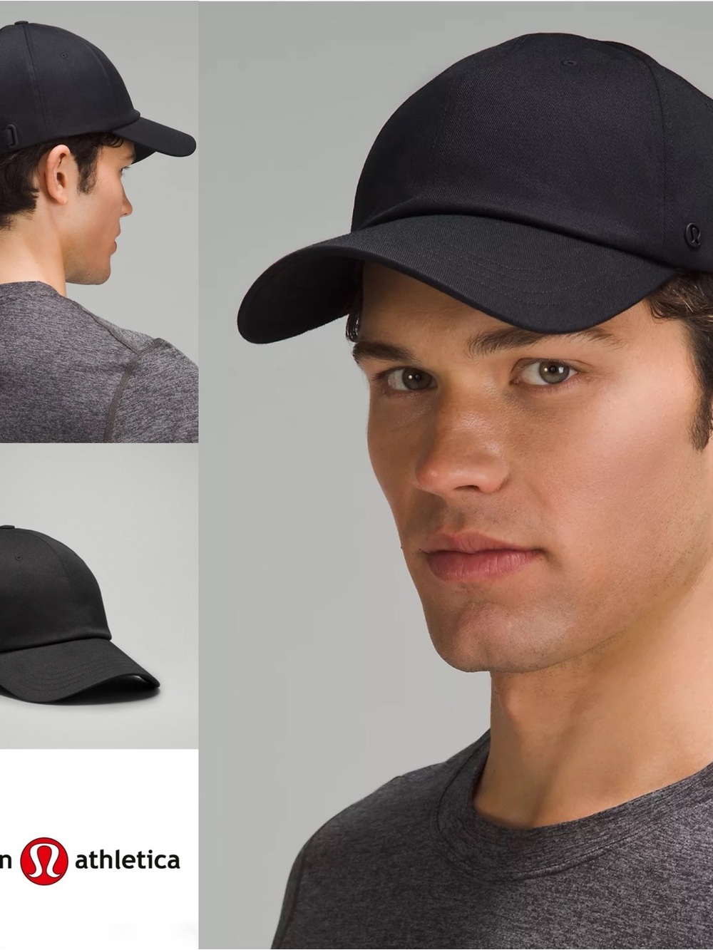 Lululemon Classic Ball Adjustable Cotton Moisture Wicking Cap Hat Black SZ L/XL